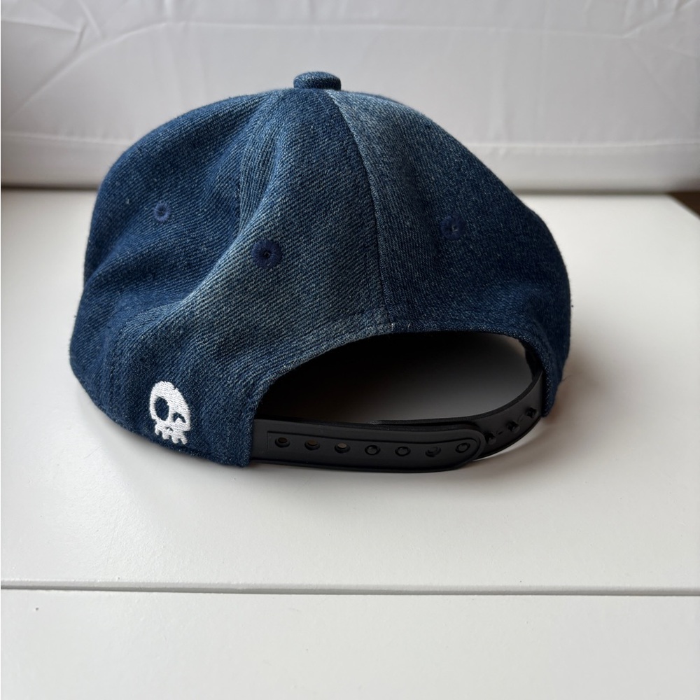 Kids Denim Blue and Black Cap - Picture 3 of 4